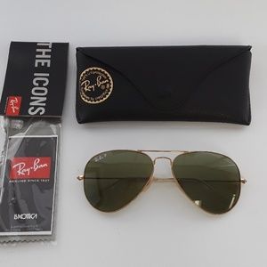New Ray-Ban RB 3025 Aviator Large Metal sunglasses